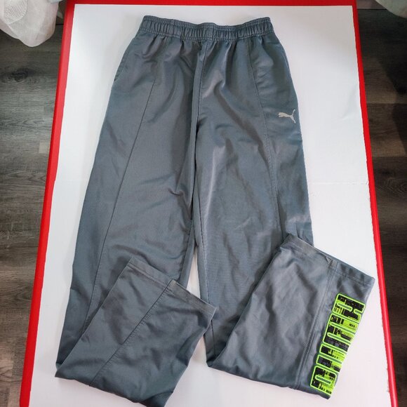 Puma track / jogging pants grey with Puma graphic design boys size XL (18-20) - Picture 1 of 15